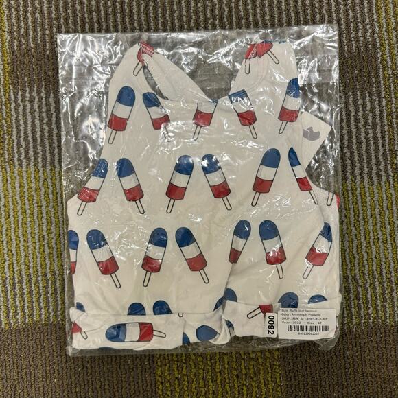 NWT Monica + Andy Ruffle Skirt Swimsuit Ice Bomb Pop America Patriotic - Picture 6 of 6